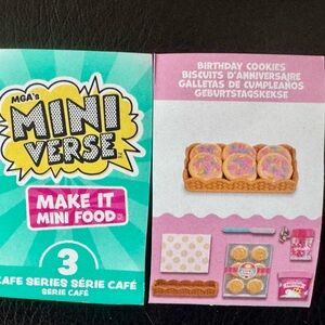 Birthday cookies, Café series 3, 
Miniverse make it mini food